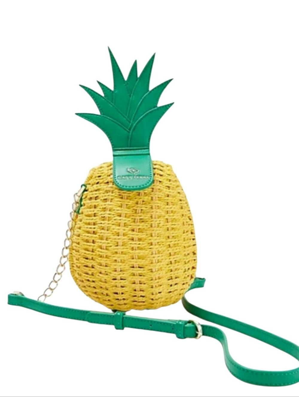 Katy Perry Collections Pineapple Paradise Woven Raffia Crossbody Bag NWOT